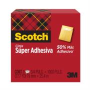 Cinta Scotch 3M Super Adhesiva 19mmx25.4m Caja