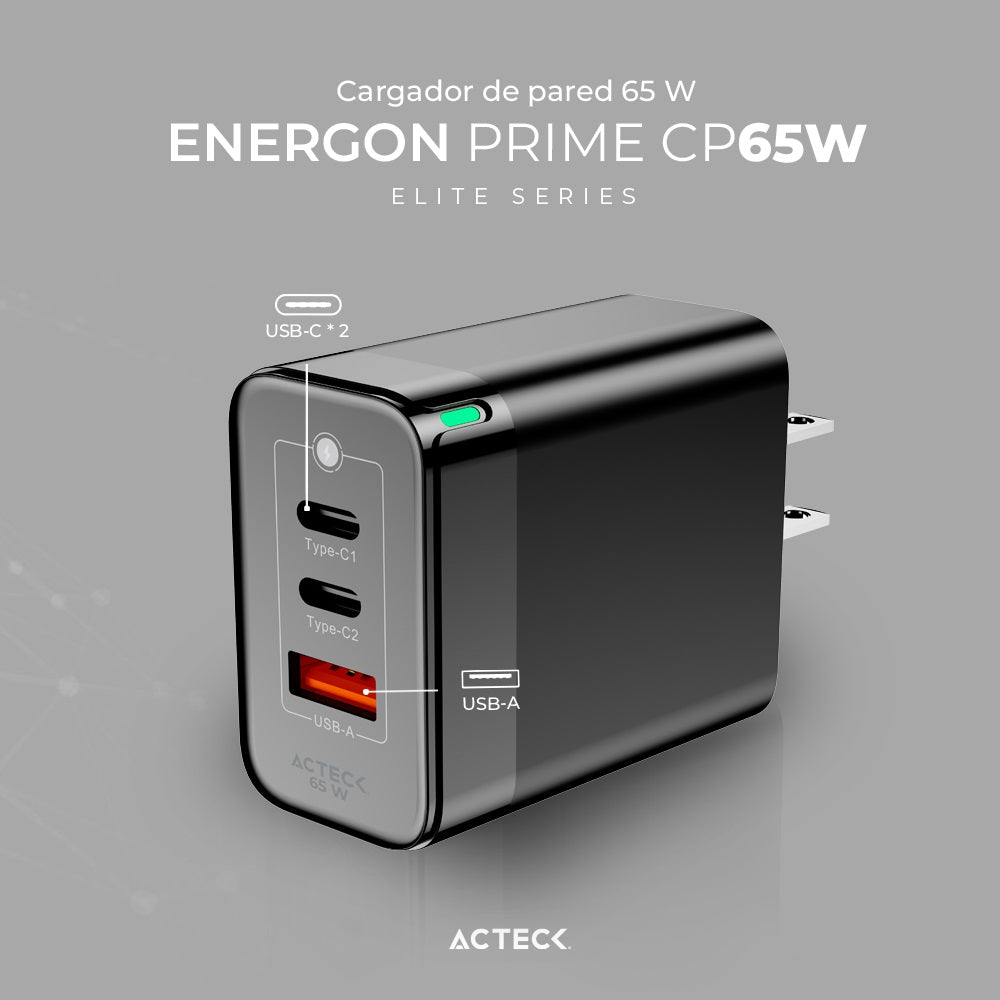 Cargador de pared ACTECK CP65W