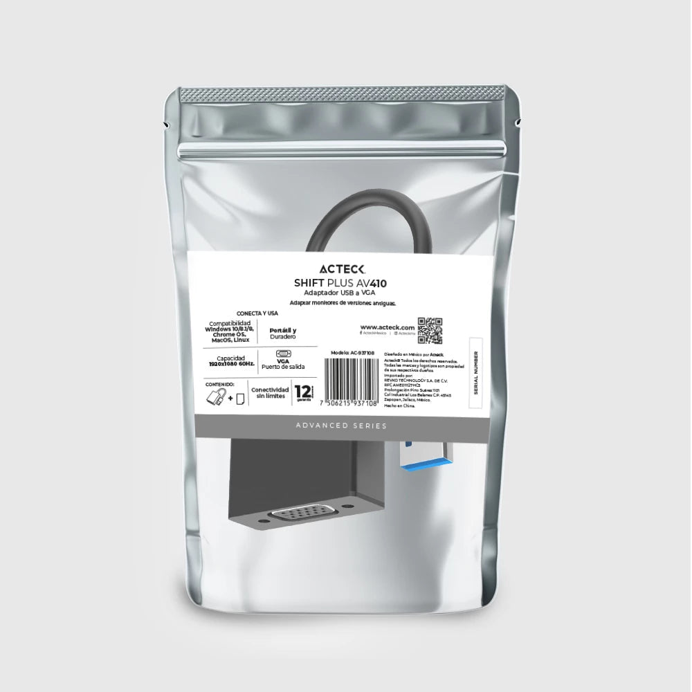 Adaptador USB ACTECK AV410