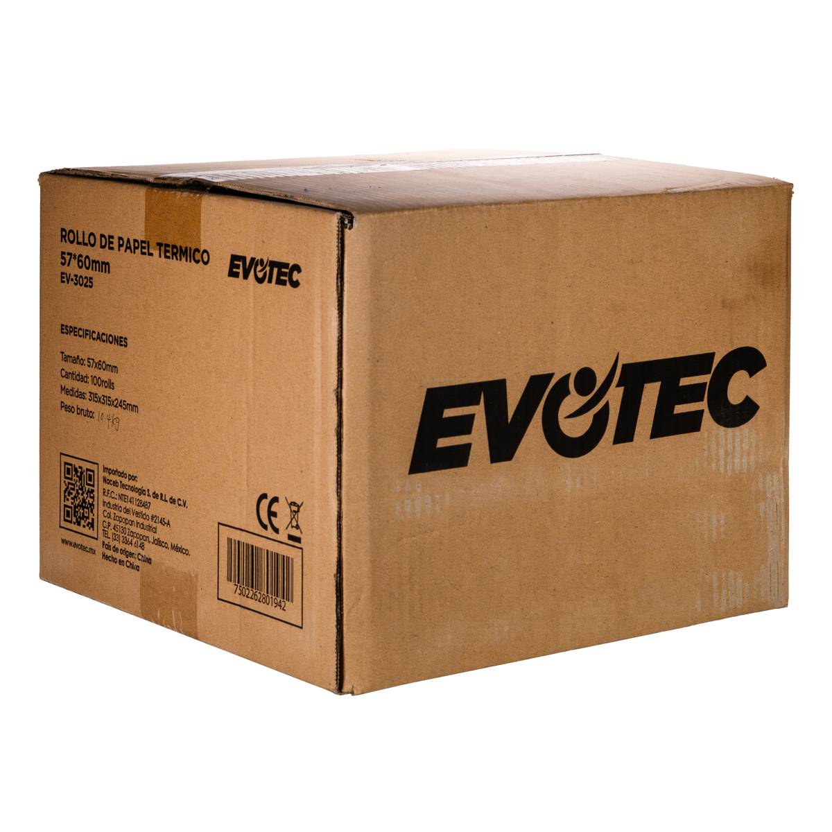 Rollos de papel EVOTEC EV-3025C