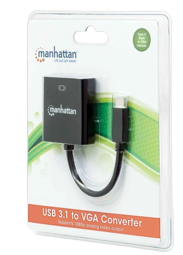 Convertidor USB C a VGA MANHATTAN 151771