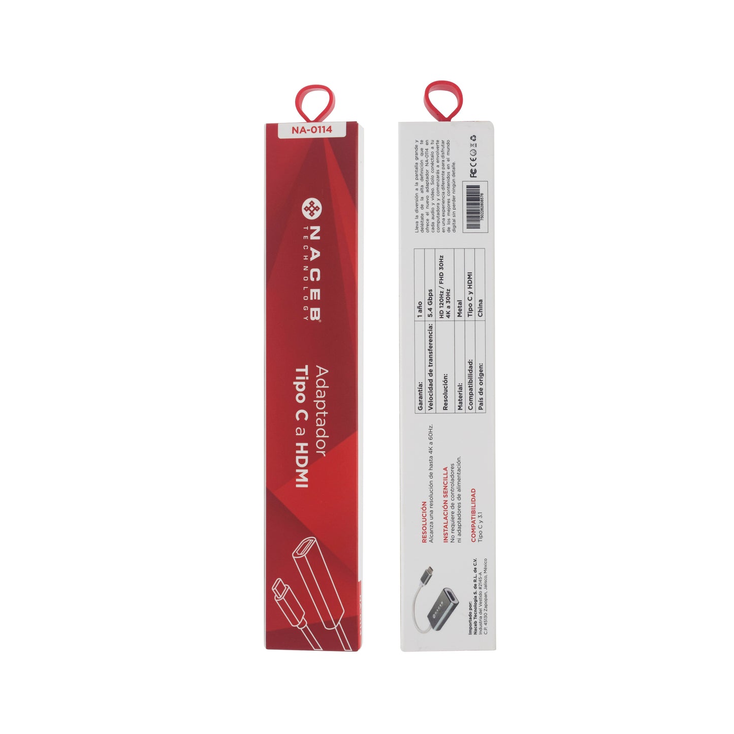 Adaptador Tipo C a HDM Naceb Technology NA-0114