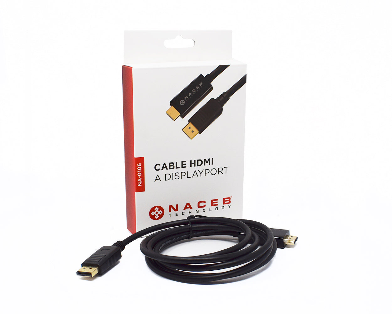 Adaptador HDMI a DisplayPort Naceb Technology NA-0106
