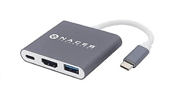 Adaptador Tipo C a HDMI + USB 3.0 + PD Naceb Technology NA-0111