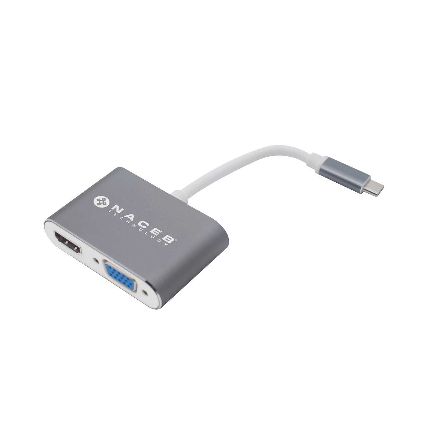 Adaptador Tipo C a HDMI+VGA Naceb Technology NA-0113