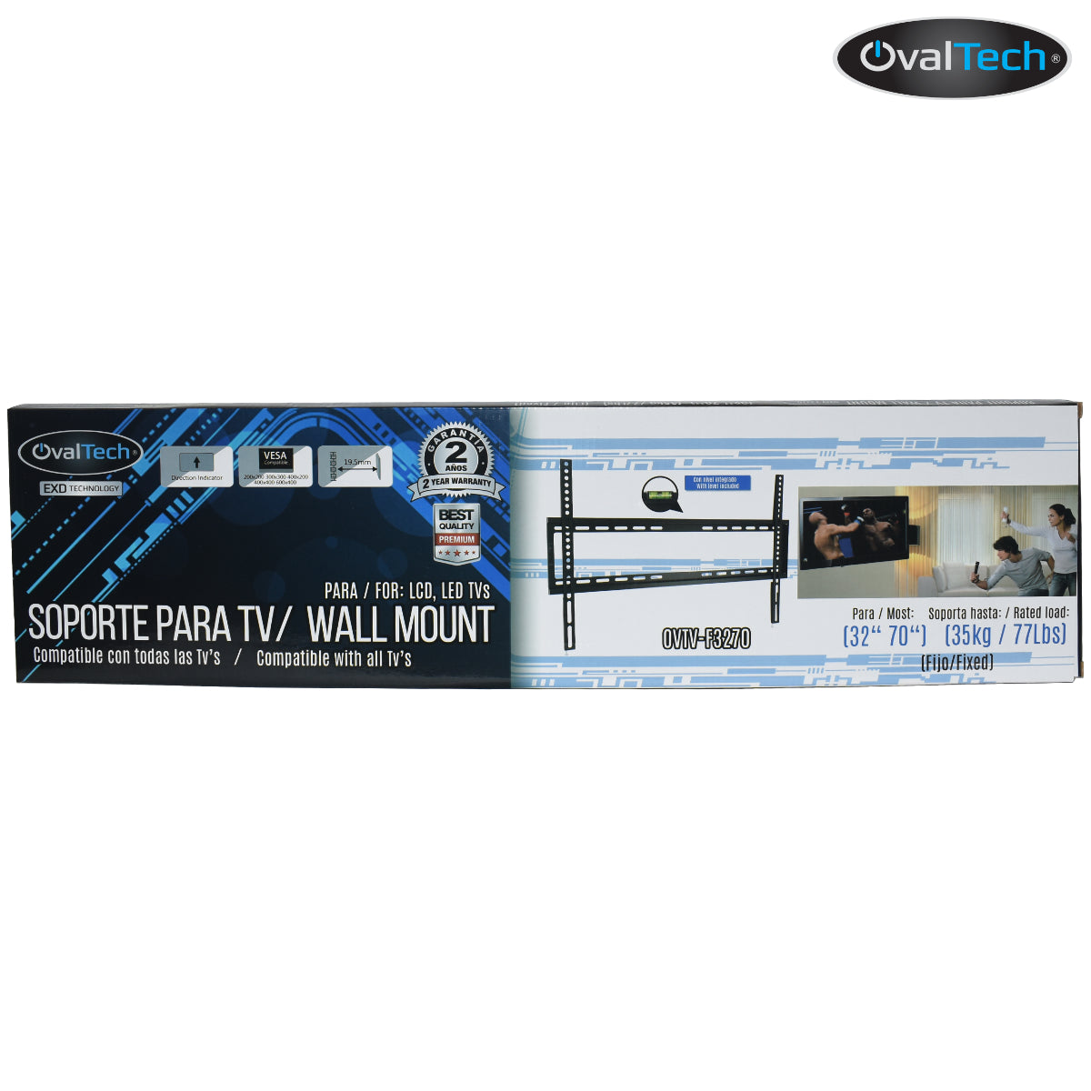 Soporte de Pared FIJO para TV OVALTECH OVTV-F3270