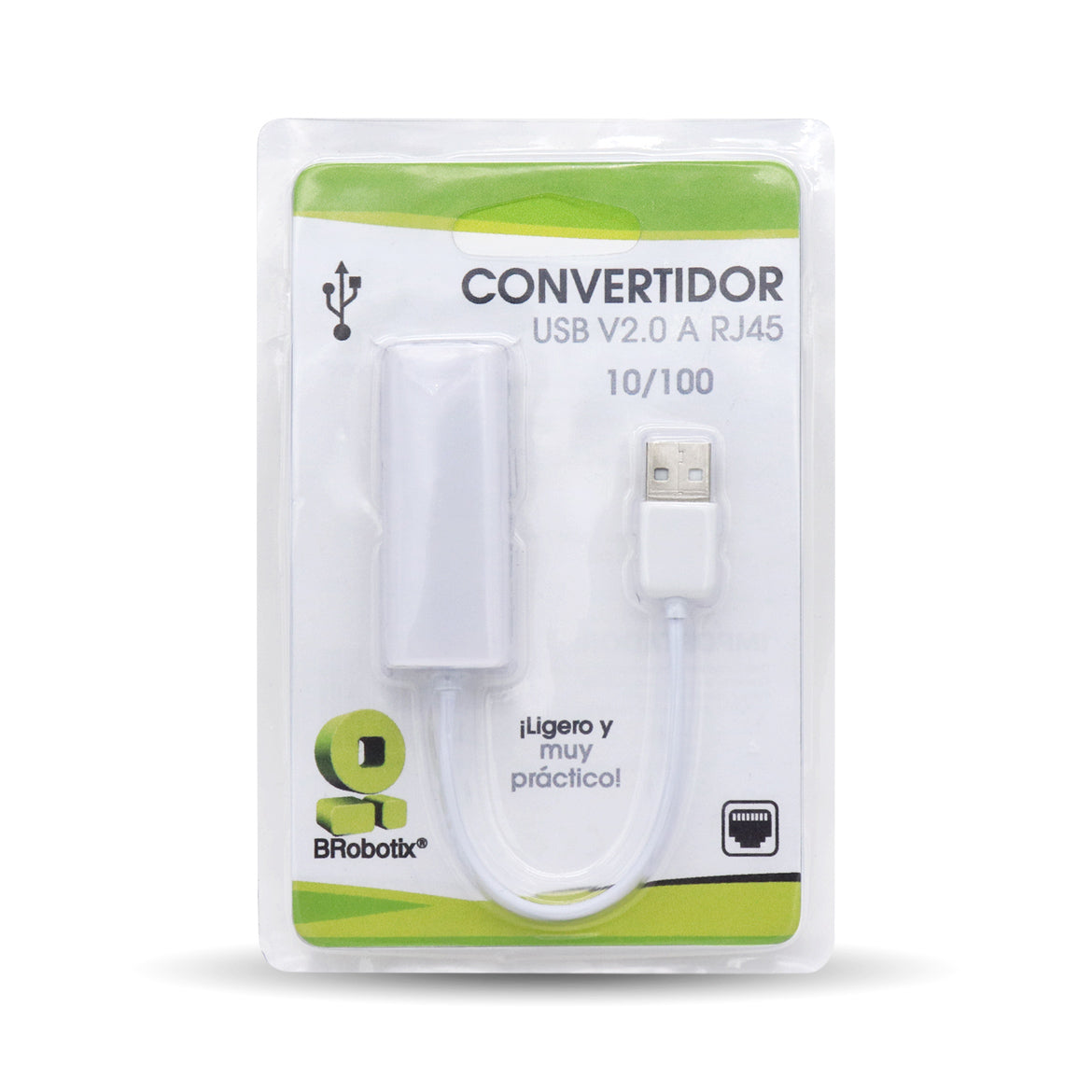 Adaptador BROBOTIX USB V2.0 A RJ45