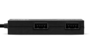 Hub USB V2.0, Compacto, 4 Puertos, Negro BROBOTIX 497677