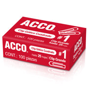 CLIP ACCO GOTICO No.1 CAJA C/100 CLIPS