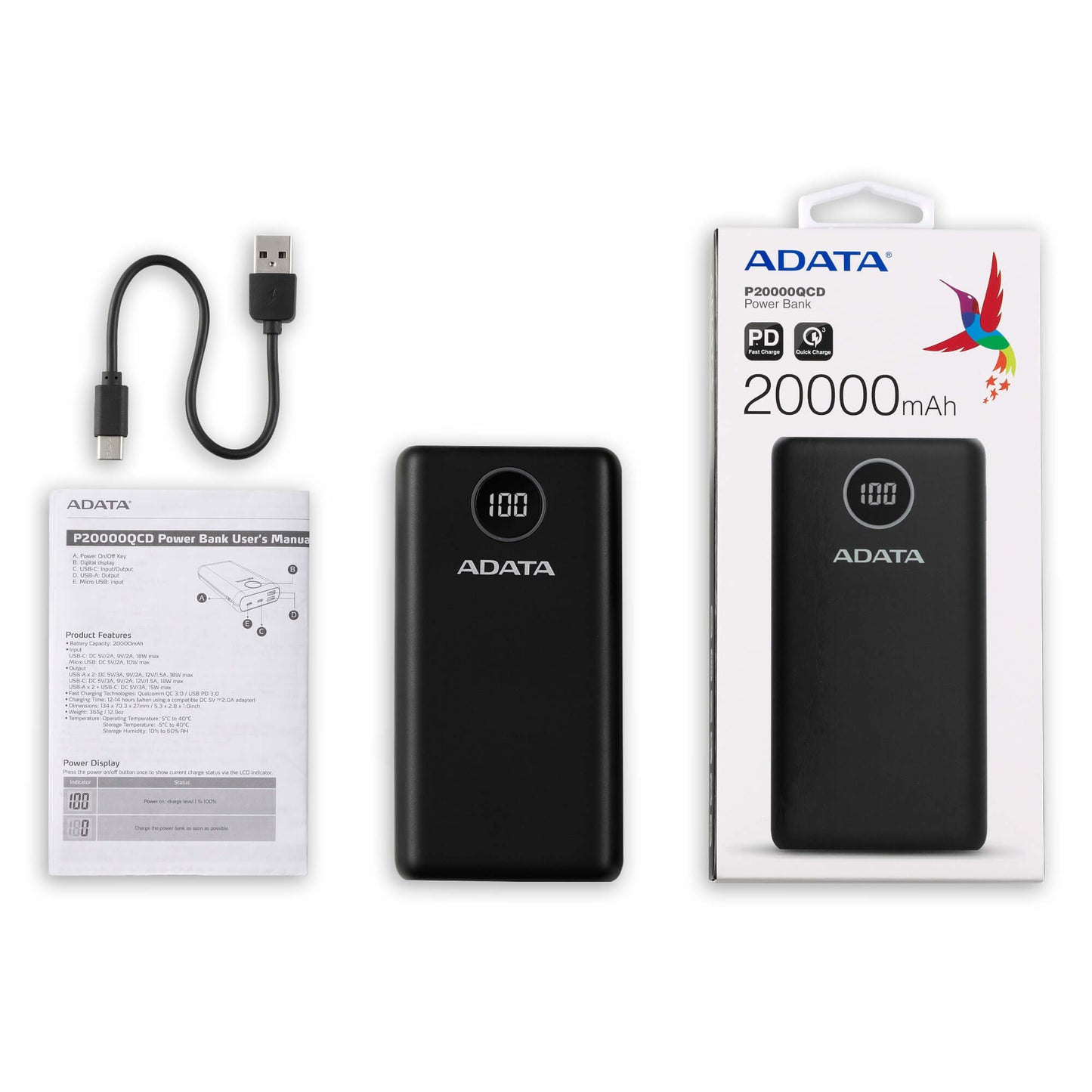 PowerBank ADATA P20000QCD
