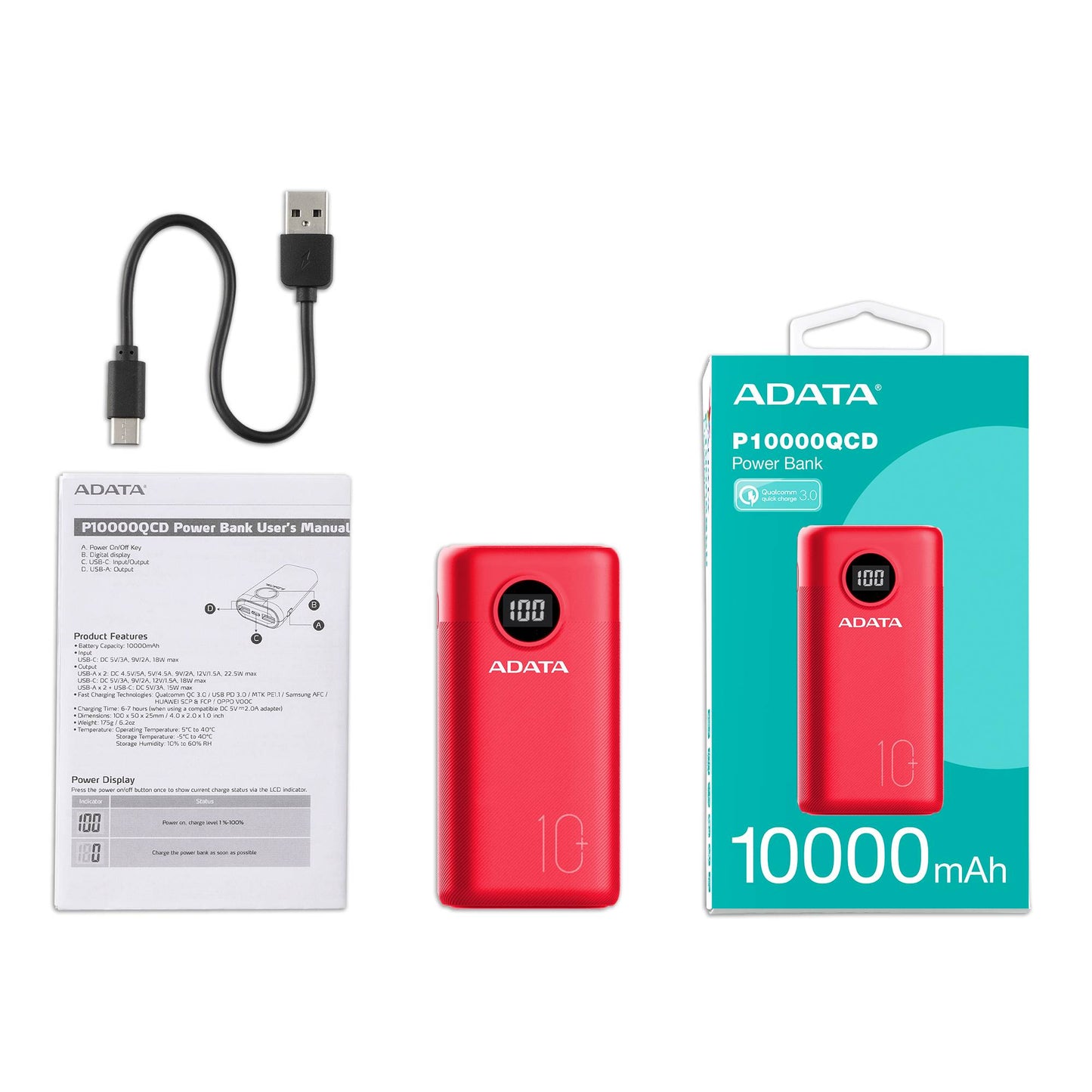 Power bank ADATA P10000QCD