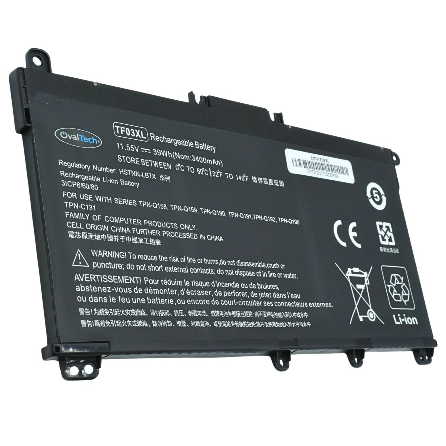 Bateria OVALTECH OTHTF03XL