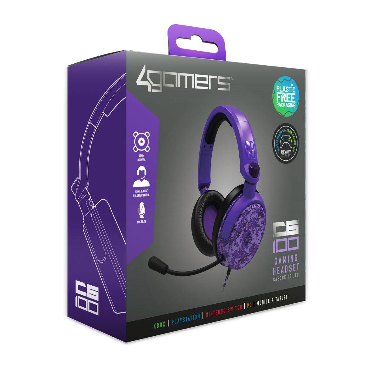Auriculares 4Gamers C6-100CAMO-PUR-4G