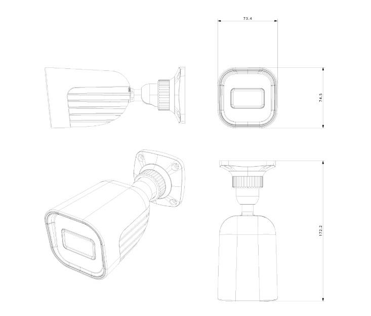 Cámara Bala IP PROVISION-ISR I2-320IPSN-28-V4