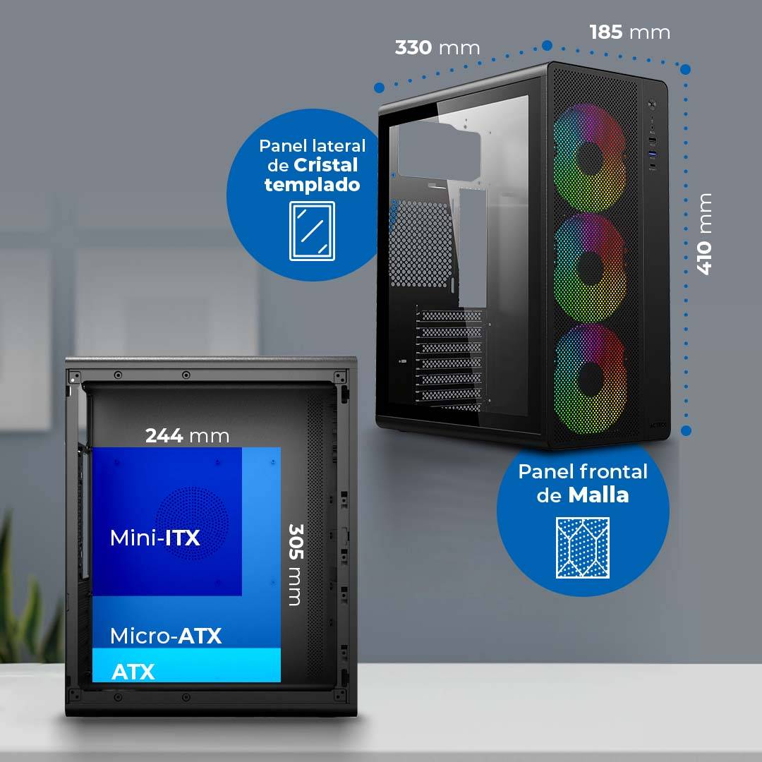 Gabinetes Gaming ACTECK GM767