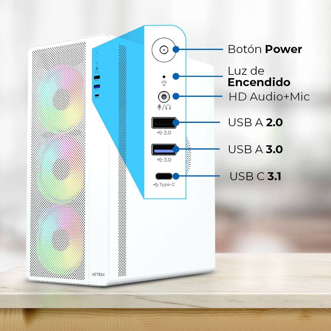 Gabinetes Gaming ACTECK GM767