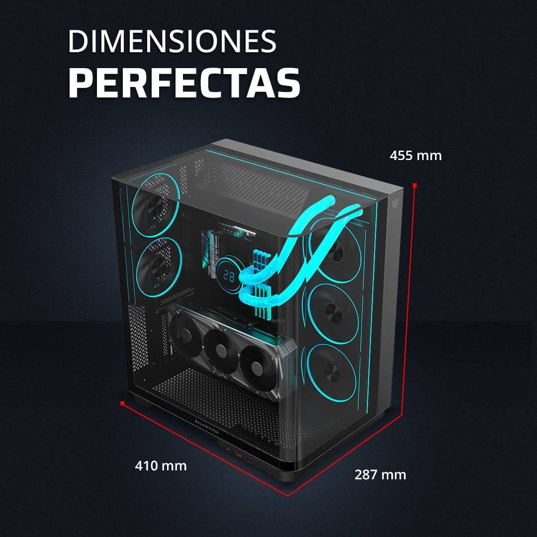 Gabinetes Gaming Balam Rush TANK EXPERT CURVE 7800