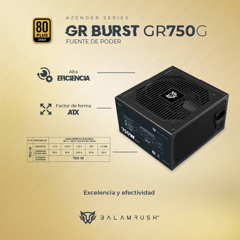 Fuente de poder Balam Rush GR750G