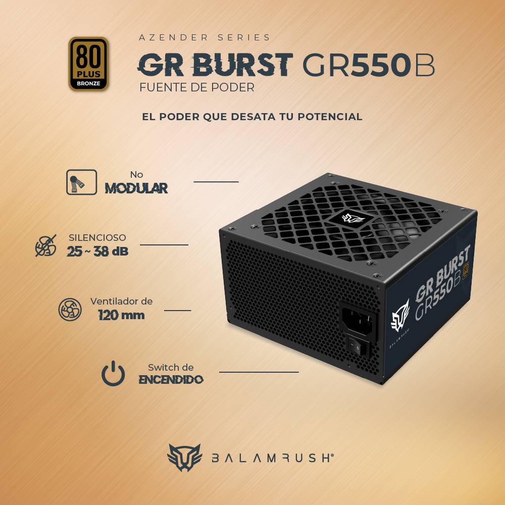 Fuente de poder Balam Rush GR550B