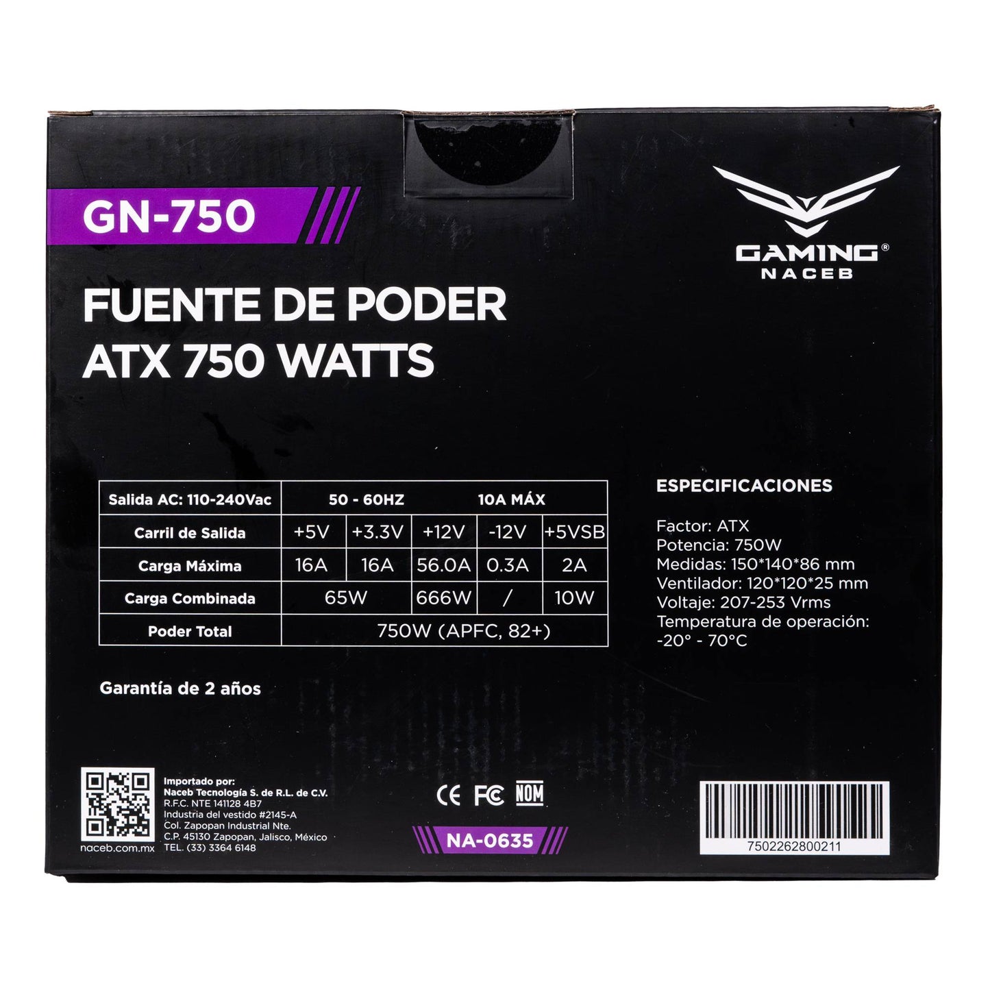 Fuentes de Poder Naceb Technology NA-0635