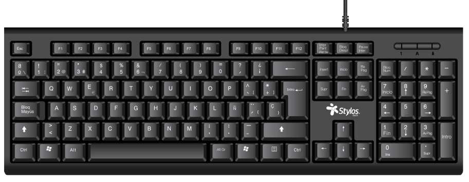 Kit de Teclado y Mouse Stylos STPKTM4B