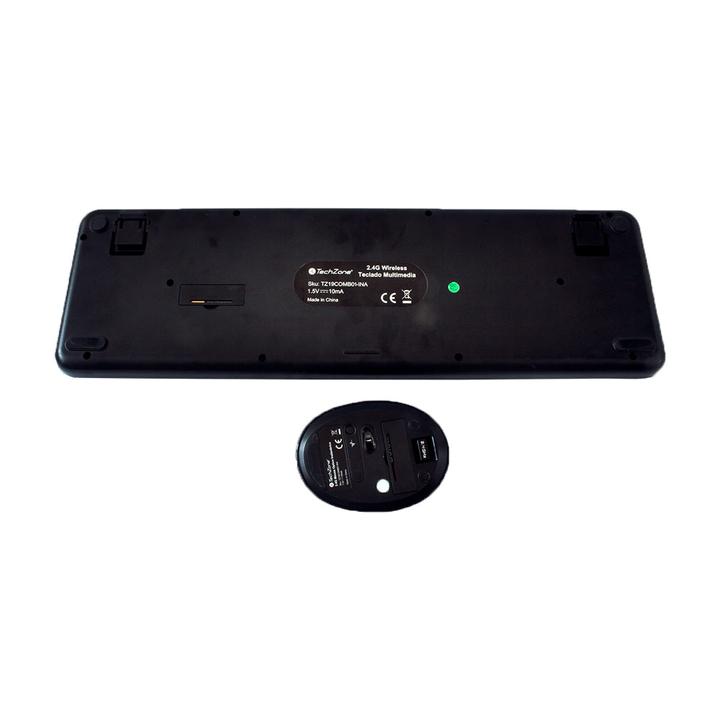 Teclado y Mouse Óptico Inalámbrico TECHZONE TZ19COMB01-INA