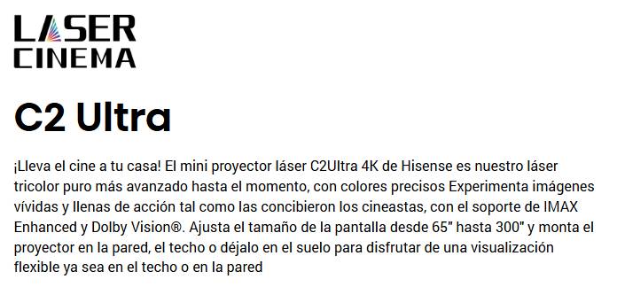 Televisiones Hisense C2 ULTRA