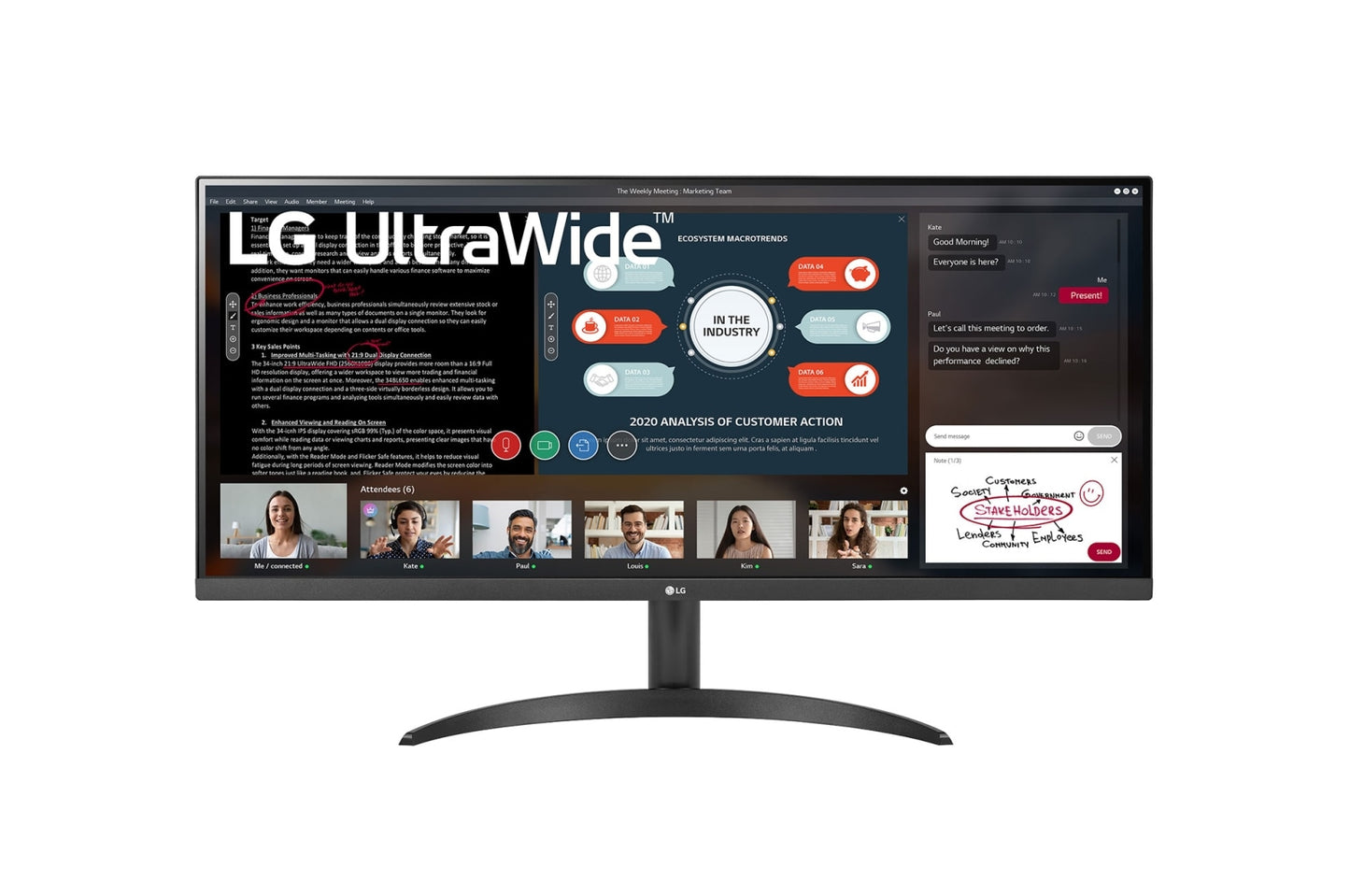 Monitor LG 34WP500-B.AWM