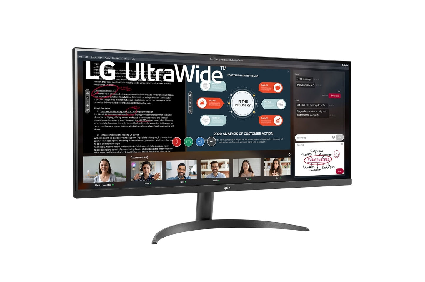 Monitor LG 34WP500-B.AWM