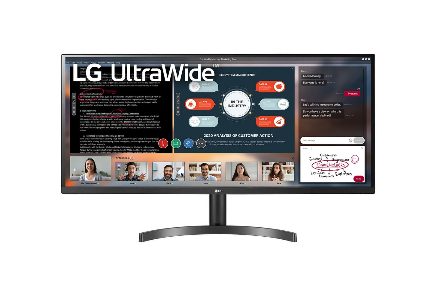 Monitor LG 34WP500-B.AWM
