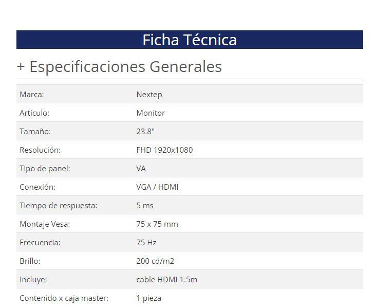 Monitor Nextep NE-723