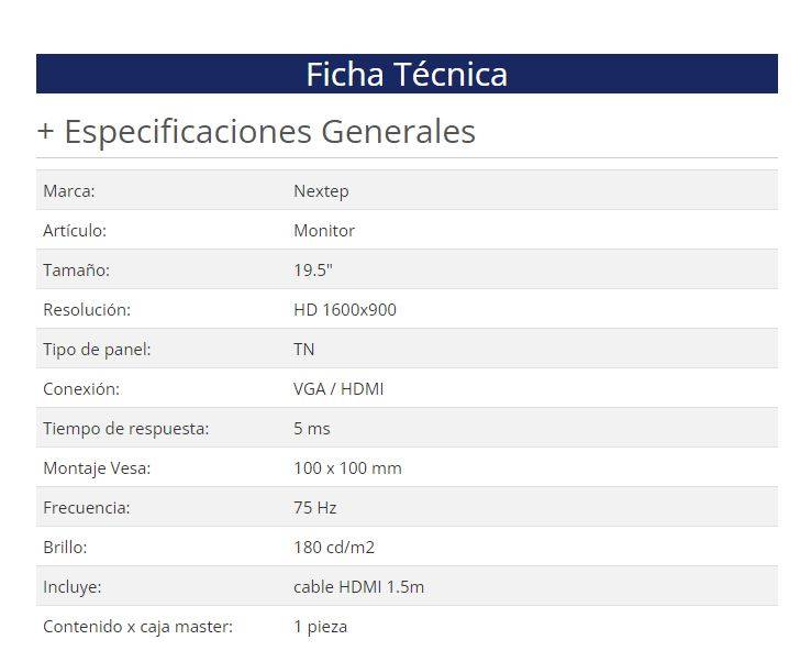 Monitor Nextep NE-720