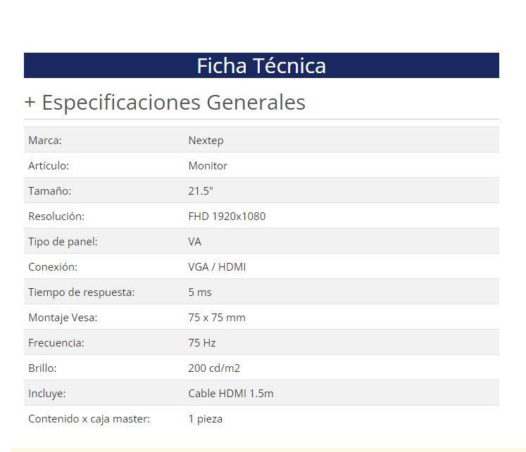 Monitor Nextep NE-722