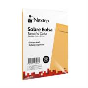 Sobre Bolsa Nextep Económico Tamaño Carta Solapa Engomada Paquete c/50