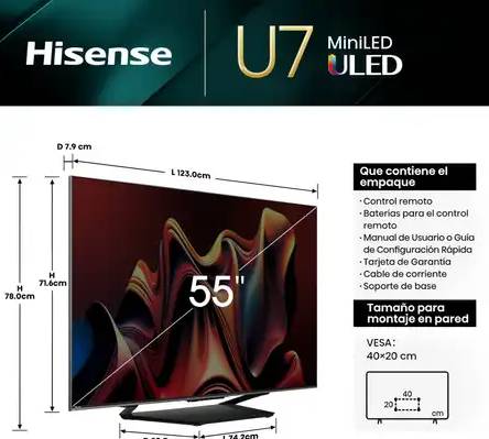Televisiones Hisense 55U7N
