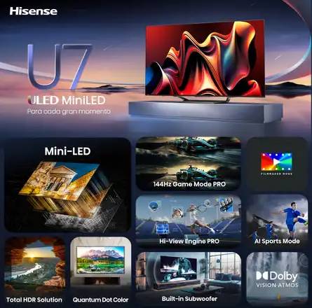 Televisiones Hisense 55U7N