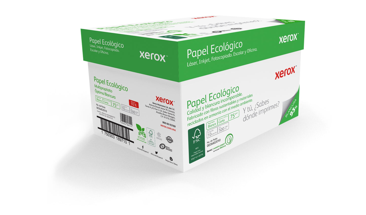 Papel Bond Ecológico Carta XEROX Ecológico