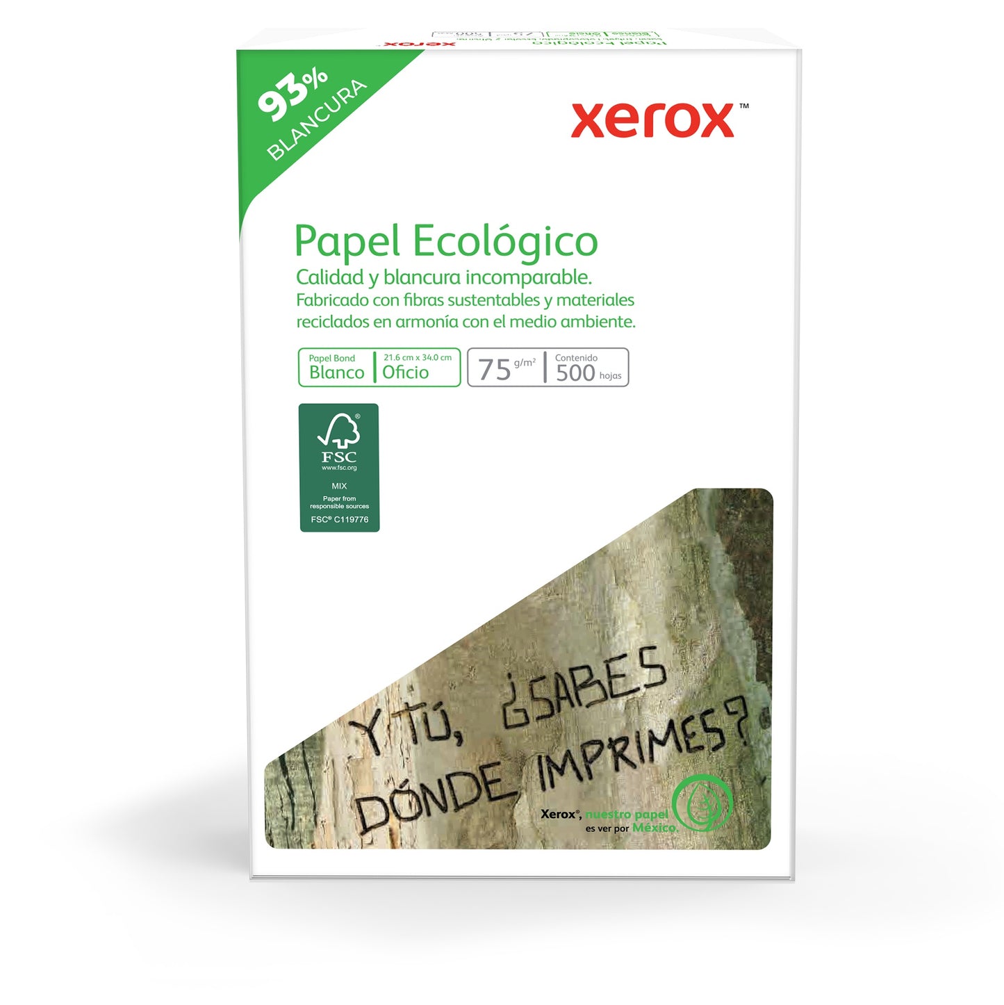 Papel Bond Ecológico Oficio XEROX Ecológico