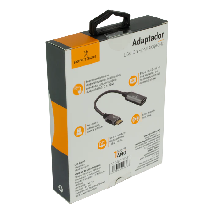Adaptador USB C a HDMI 4K PERFECT CHOICE PC-101260
