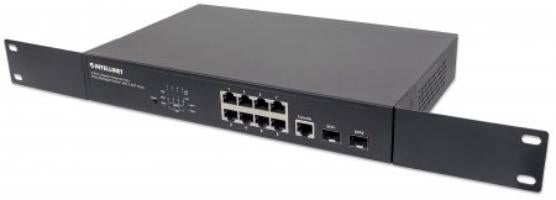 Switch INTELLINET Administrable Gigabit Ethernet de 8 puertos PoE+ con 2 puertos