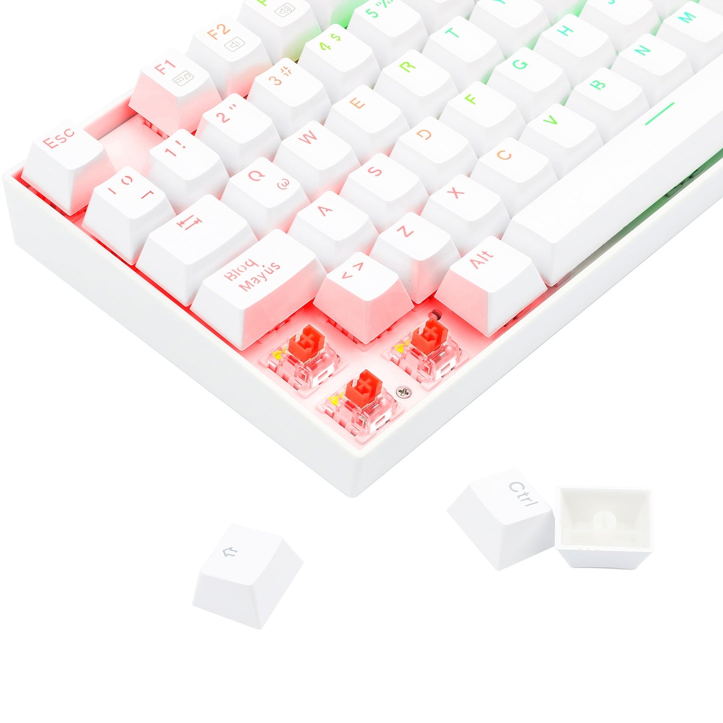 Teclado Mecánico Redragon Kumara White RGB