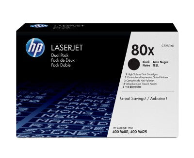 Tóner HP 80XD - CF280XD, Negro - Alto rendimiento