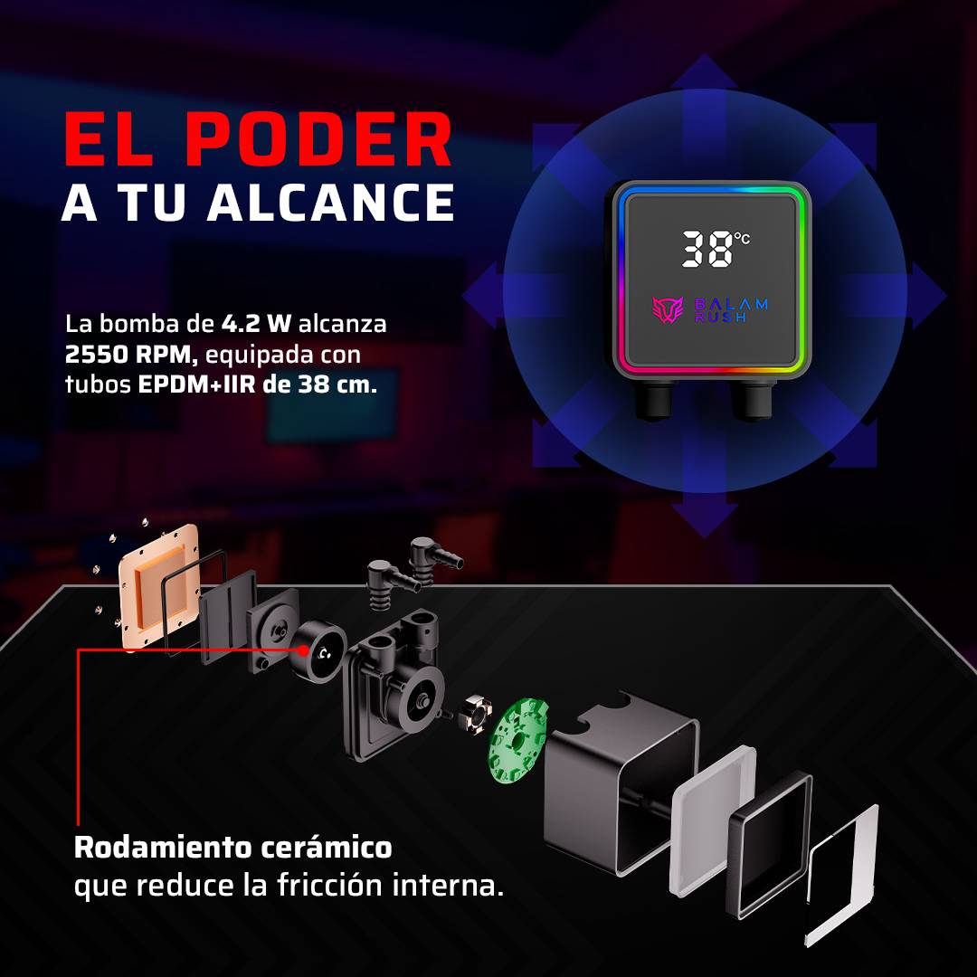 Enfriamiento y Ventilación Balam Rush CRYO PRISM 240 BLACK