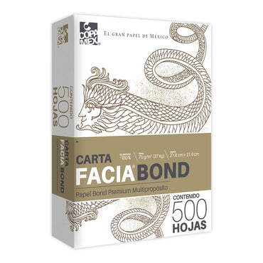 Papel Cortado Facia Carta 75Gr 99% Blancura C/5000 Hojas