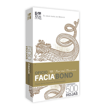 Papel Cortado Facia Oficio Americano 75Grs 99% Blancura 21.6x35.7 cm 8.5x14" C/5000 Hojas