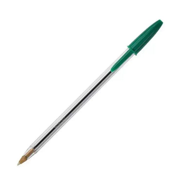 Bolígrafo BIC Cristal Dura+ Punto Mediano 1.0mm Color Verde C/12 Pzas