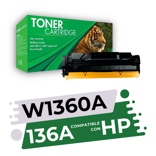 Tóner 136A (W1360A) Compatible con HP