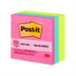 Notas Adhesivas 3M Post It Cubo Neón 3x3 400 Hojas