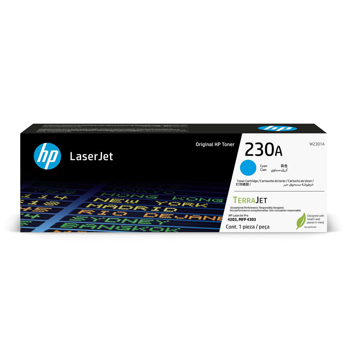 Tóner HP 230A - W2301A, Cian
