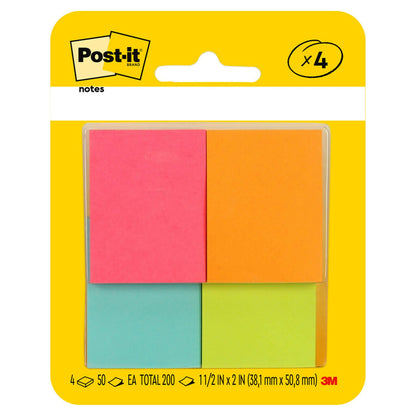 Mini Notas 3M Post-It Neon 34.9mmX47.6mm 1 Block C/200 Hjs